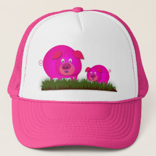 Two cute piglets trucker hat