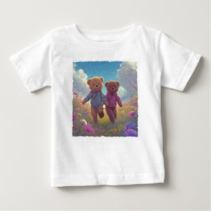 Two Cute Teddy Bear Friends Baby T-Shirt