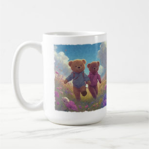 Two Cute Teddy Bear Friends Coffee Mug