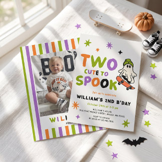 Two cute to Spook Birthday Invitation