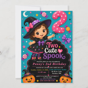 Two Cute to Spook Birthday Invitation