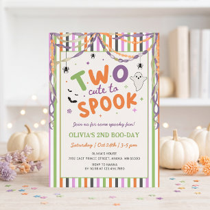 Two Cute To Spook Whimsical Birthday Invitation