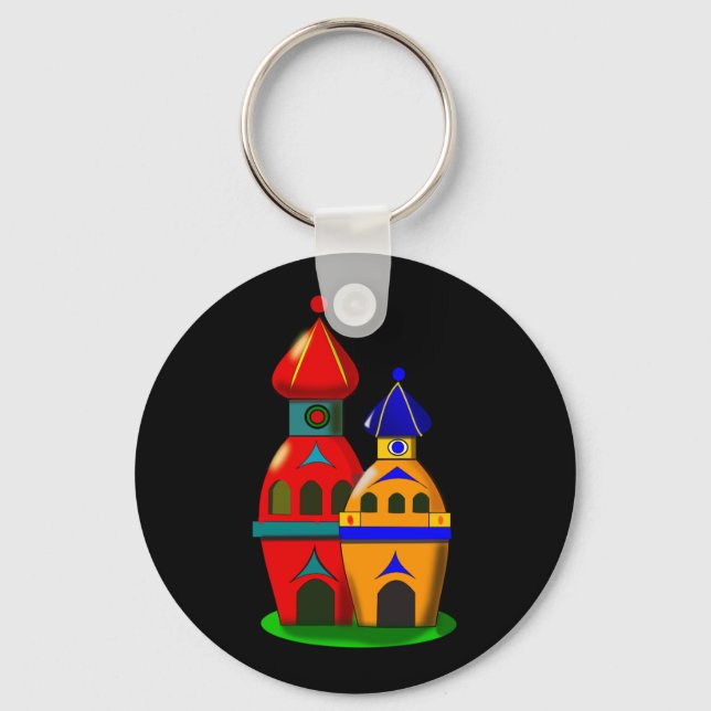 Two cute towers keychain (Front)