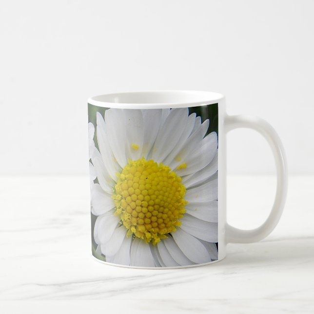 Two cute, white daisies coffee mug (Right)