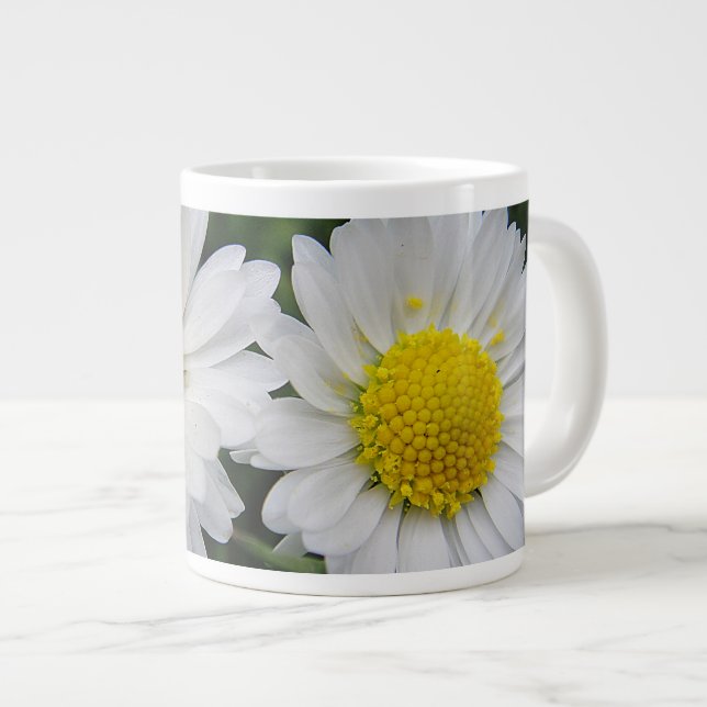 Two cute, white daisies coffee mug (Front Right)