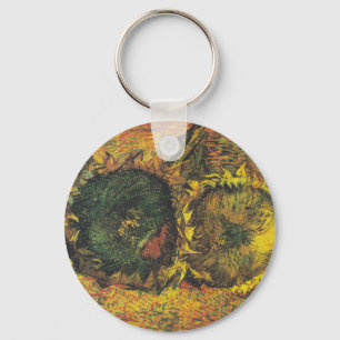 Two cutted sunflowers by Vincent van Gogh Key Ring