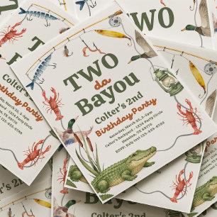 Two Da Bayou Birthday Invitation
