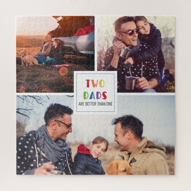 Two Dads Are Better Than One | Father's Day Photo Jigsaw Puzzle (Vertical)