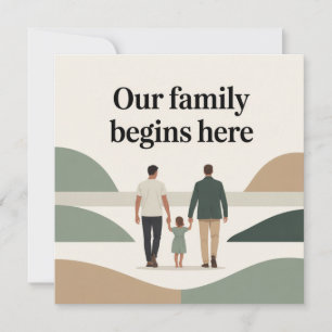 Two dads baby shower invitation