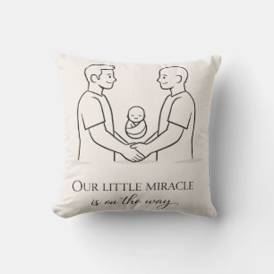 Two dads expecting baby-Celebrating LGBTQ Cushion