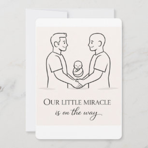 Two dads expecting baby-Celebrating LGBTQ  Invitation