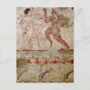 Two Dancers and Dolphins Postcard