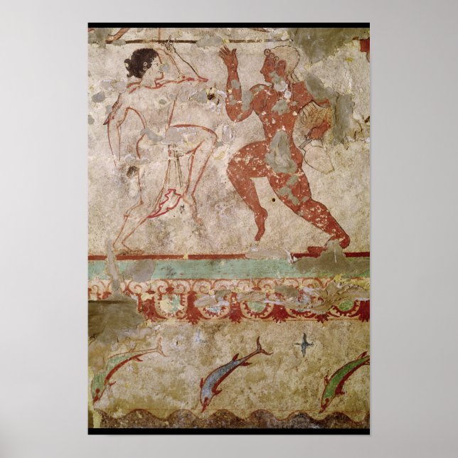 Two Dancers and Dolphins Poster (Front)
