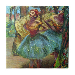 Two Dancers by Edgar Degas, Vintage Ballet Art Ceramic Tile