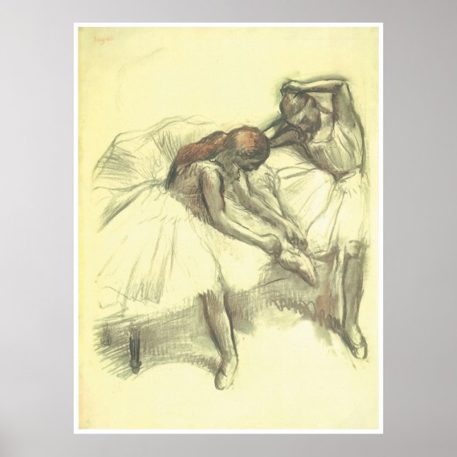 Two Dancers, c. 1898-1903, Edgar Degas Poster (Front)