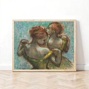Two Dancers, Half-length, Degas Art Poster