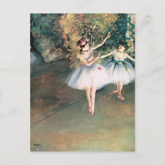 Two Dancers on A Stage 1874 Degas Postcard (Front)
