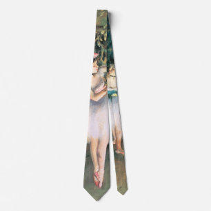 Two Dancers on a Stage by Edgar Degas, Vintage Art Tie