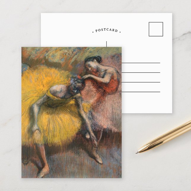 Two Dancers, Yellow and Pink | Edgar Degas Postcard (Creator Uploaded)