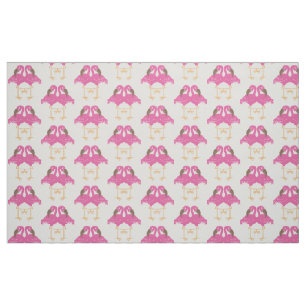 Two dancing flamingos fabric