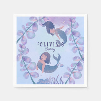 Two dancing mermaid  napkin