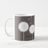 Two Dandelions Taupe Rustic Coffee Tea