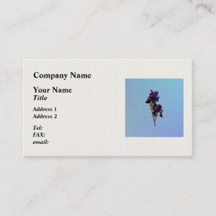 Two Dark Purple Irises Business Card