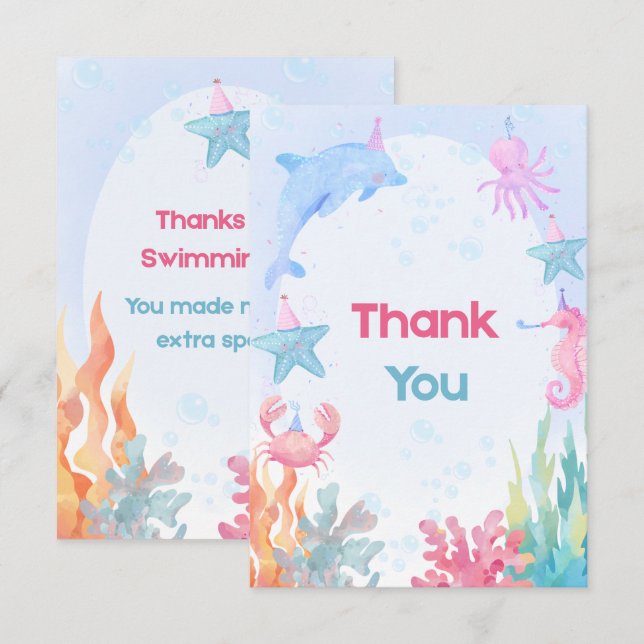 Two Deep Thank You Card (Front/Back)