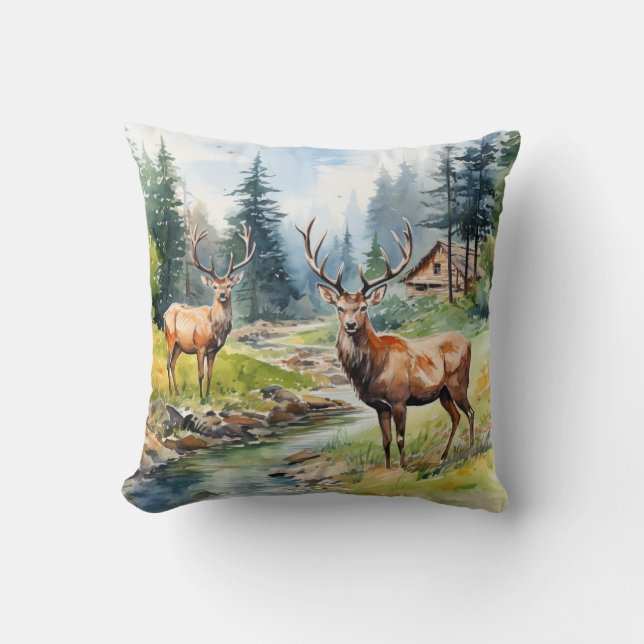 Two Deer Cushion (Front)