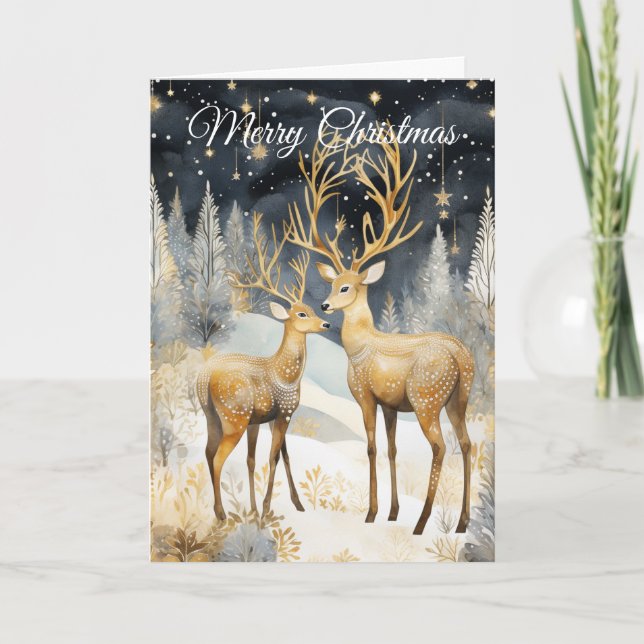 Two Deer Holiday Card (Front)