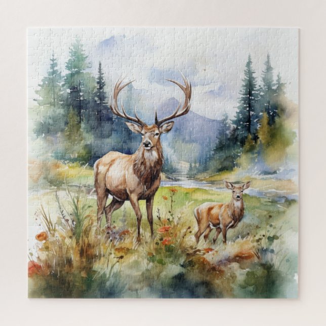 Two Deer Jigsaw Puzzle (Vertical)