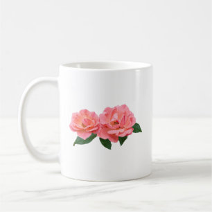 Two Delicate Pink Roses Coffee Mug