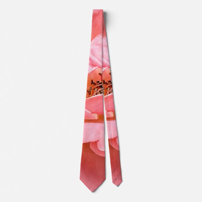 Two Delicate Pink Roses Tie (Front)