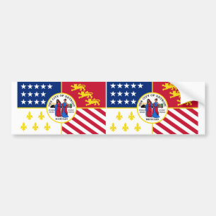 TWO Detroit Flag Bumper Sticker