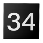 Two Digit Number Tiles<br><div class="desc">Ceramic letter tiles.  Upper or lower case letter tiles.  You customise with the letter or letters you need for your ceramic tile or mosaic sign.  Letter tile for weather proof signs,  house numbers.  White on black background. Two digit.</div>