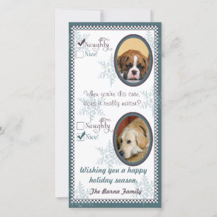 Two dog Christmas Card template