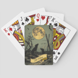 Two Dogs and the Moon Tarot Deck Playing Cards