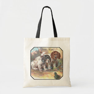 Two Dogs talking to a Frog Tote Bag