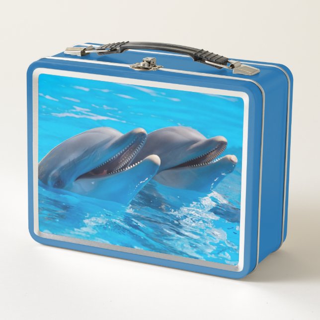 Two Dolphins Metal Lunch Box (Front)
