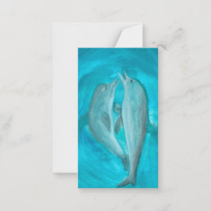 Two Dolphins Playing Wild and Free in the Ocean Card