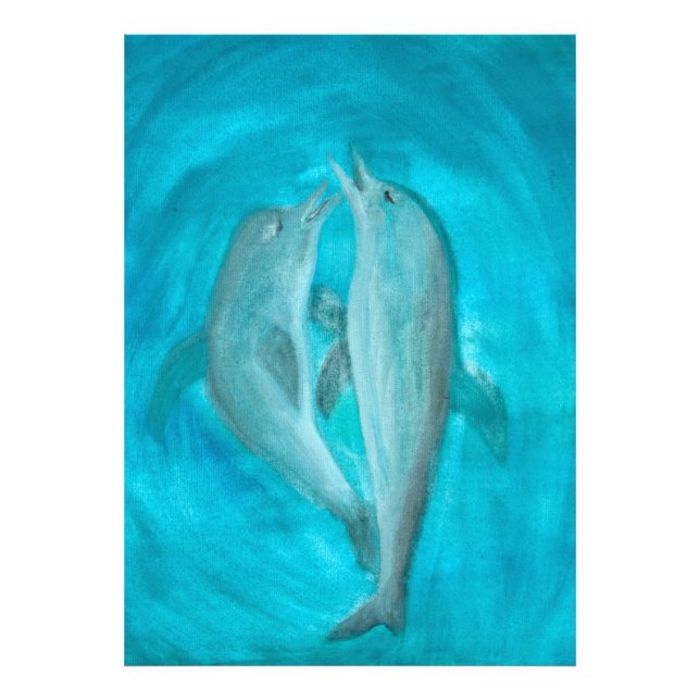 Two Dolphins Playing Wild and Free in the Ocean  Photo Print (Front)