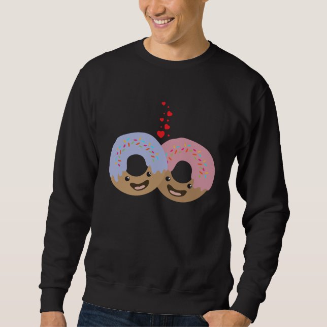 Two Doughnuts Doughnut  Couple Best Friend Food Sweatshirt (Front)