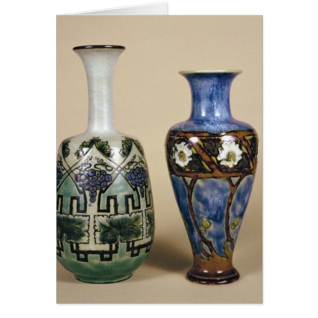 Two Doulton vases by Eliza Simmance, c.1880 (Front)