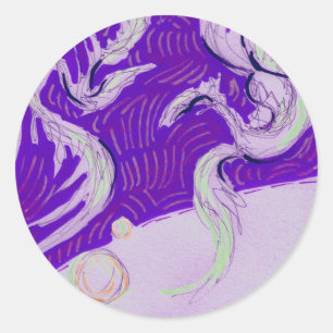 Two Dragons, Three Suns Classic Round Sticker