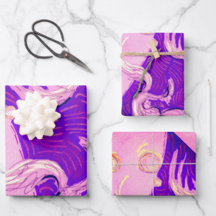 Two Dragons, Three Suns Wrapping Paper Sheet
