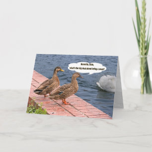Two Ducks and a Swan Tail Card