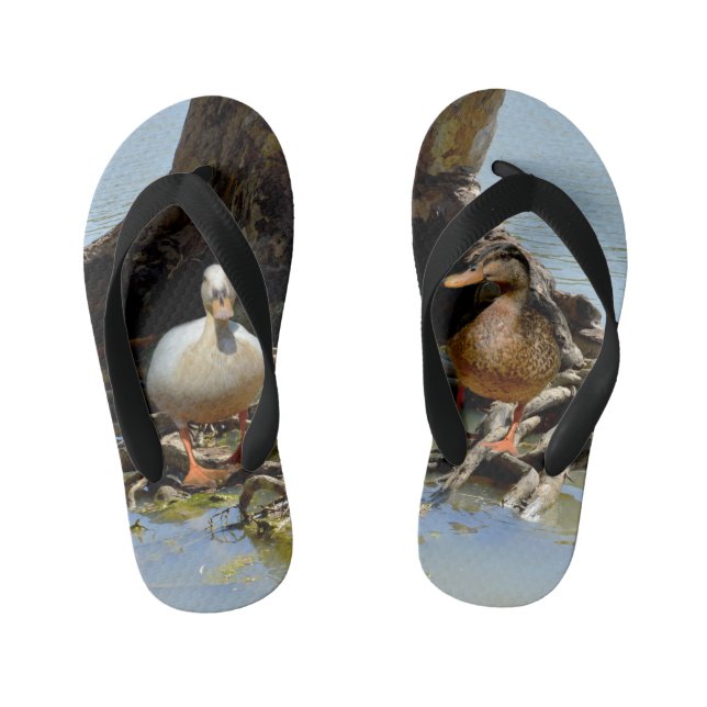 Two Ducks On Tree Roots, Flip Flops (Footbed)
