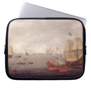 Two Dutch Men o'War Accompanied by Ottoman State B Laptop Sleeve