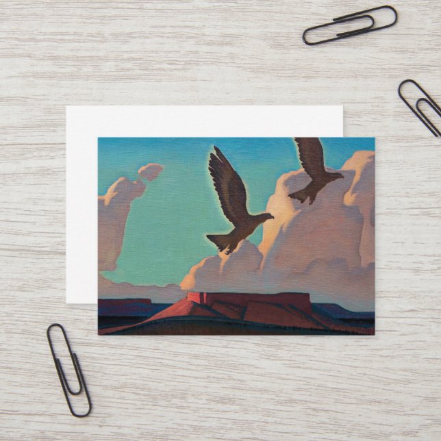 Two Eagles by Maynard Dixon Business Card (Front/Back In Situ)