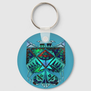 Two Eagles Keychain